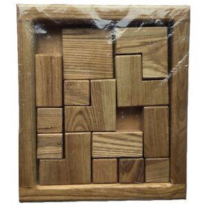 12 Puzzles Sliding Wooden Block Puzzle Game, Brain Teaser 12 Games in 1